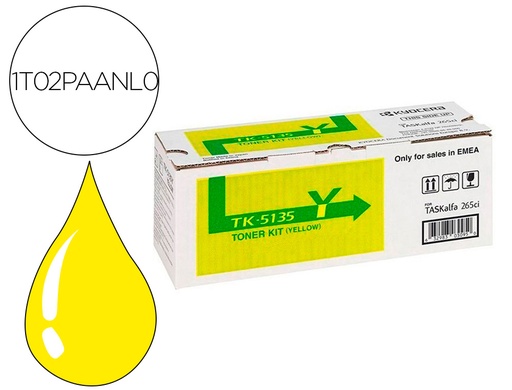 [9161512] KYOCERA MITA - KYOCERA - Toner tk5135y -mita taskalfa 265ci toner amarillo (Ref. 1T02PAANL0)