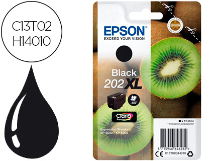 [9154560] EPSON - Ink-jet 202 xl xp-6000 / xp-6005 / xp-6100 / xp-6105 photo negro 800 pag (Ref. C13T02H14010)
