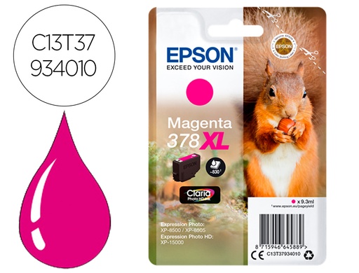 [9159532] EPSON - Ink-jet 378 xl expression home xp-8605 / 8606 / xp-15000 / xp-8500 / 8505 magenta 830 pag (Ref. C13T37934010)