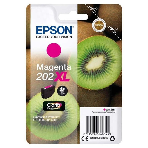 [9154557] EPSON - Ink-jet 202 xl xp-6000 / xp-6005 / xp-6100 / xp-6105 magenta 650 pag (Ref. C13T02H34010)