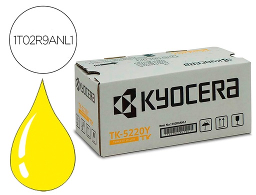 [9161404] KYOCERA MITA - KYOCERA - Toner mita tk-5220y amarillo ecosys m5521cdw, ecosys m5521cdn 1200 pag (Ref. 1T02R9ANL1)