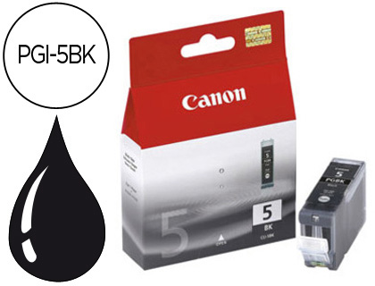[9037858] CANON - Cartuchos ORIGINALES Inyección De Tinta PGI-5BK Negro (Ref.0628B001)