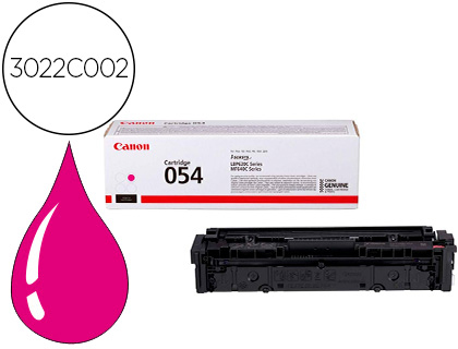 [9156564] CANON - Toner 054 lbp622 / mf641 / i-sensys lbp621 / 623 / 641 / 643 / 645 / 622 magenta 1200 paginas (Ref. 3022C002)