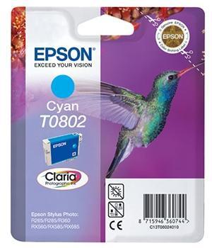 [9038154] EPSON - Cartuchos ORIGINALES Inyección De Tinta T0802 Cyan Blister (Ref.C13T08024011)