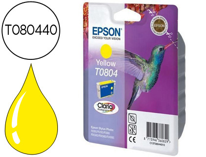 [9038239] EPSON - Cartuchos ORIGINALES Inyección De Tinta T0804 Amarillo Blister (Ref.C13T08044011)