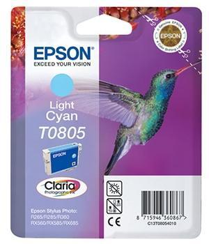 [9038249] EPSON - Cartuchos ORIGINALES Inyección De Tinta T0805 Cyan claro Blister (Ref.C13T08054011)