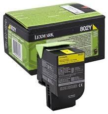 [1409614] LEXMARK - Toner Laser ORIGINALES 802Y Amarillo Para CX510/410 y 310 1000 paginas (Ref.80C20Y0)