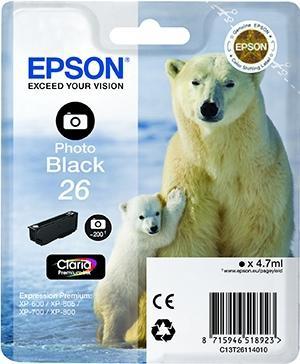 [9090853] EPSON - Cartuchos ORIGINALES Inyección De Tinta INY NG FOT 200P 26 (Ref.C13T26114012)