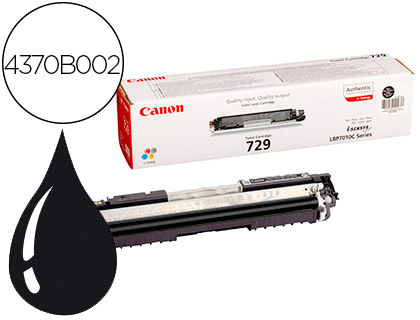 [2154561] CANON - Toner Laser ORIGINALES 729BK NEGRO 1K AA (Ref.4370B002)