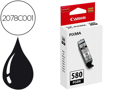 [2152459] CANON - INKJET PGI-580 PIXMA PARA TS6150 / TS8150 / TR7550 / TR8550 NEGRO CAPACIDAD 200 PAGINAS (Ref.2078C001)