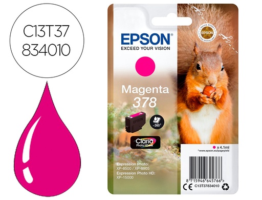 [9159526] EPSON - Ink-jet 378 expression home xp-8605 / 8606 / xp-15000 / xp-8500 / 8505 magenta 360 pag (Ref. C13T37834010)