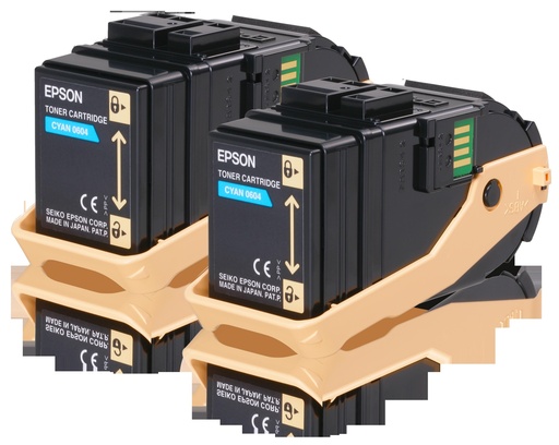 [1223441] EPSON - Toner Laser ORIGINALES 0608 Cyan Pack 2 0 (Ref.C13S050608)