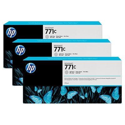 [1410474] HP ( HEWLETT PACKARD ) - Cartuchos ORIGINALES Inyección De Tinta 771C Gris Pack 3 (Ref.B6Y38A)