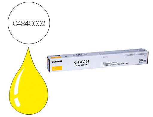 [9161727] CANON - Toner exv51 ir c5335 c5540 c55000 amarillo (Ref. 0484C002)