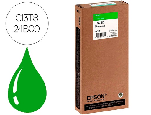 [9160914] EPSON - Ink-jet gf surecolor serie sc-p verde ultrachrome hdx/hd 350ml (Ref. C13T824B00)