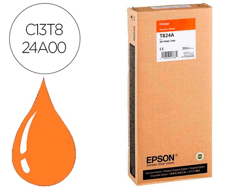 [9160908] EPSON - Ink-jet gf surecolor serie sc-p naranja ultrachrome hdx/hd 350ml (Ref. C13T824A00)