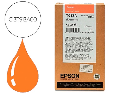 [9160988] EPSON - Ink-jet t913a orange ink 200ml (Ref. C13T913A00)