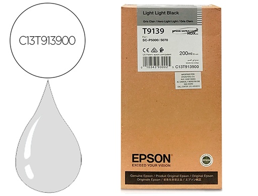 [9160987] EPSON - Ink-jet t9139 light light negro ink 200ml (Ref. C13T913900)