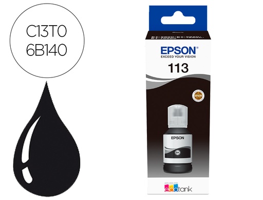 [2160807] EPSON - Ink-jet ecotank 113 series negro (Ref. C13T06B140)