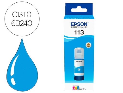 [2160805] EPSON - Ink-jet ecotank 113 series cian (Ref. C13T06B240)