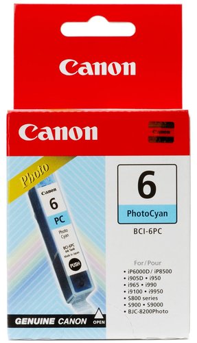 [1418607] CANON - Cartuchos ORIGINALES Inyección De Tinta BCI-6PC Cyan (Ref.4709A002)