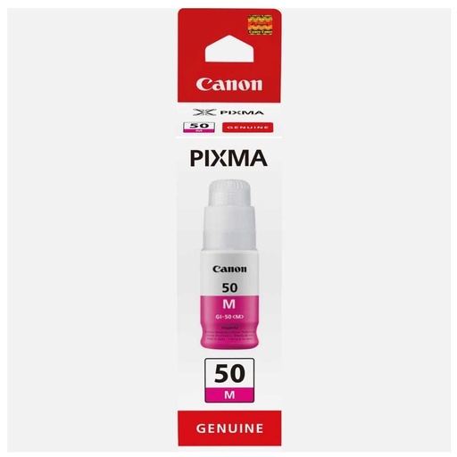[9162783] CANON - Tinta gi-50m para pixma g5050/g6050/g7050/gm2050/ gm4051 magenta 7700 paginas (Ref. 3404C001)