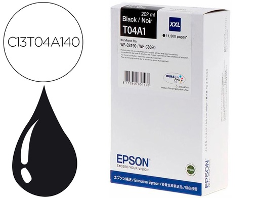 [9161016] EPSON - Ink-jet wf-c8190 / wf-c8690 xxl negro (Ref. C13T04A140)