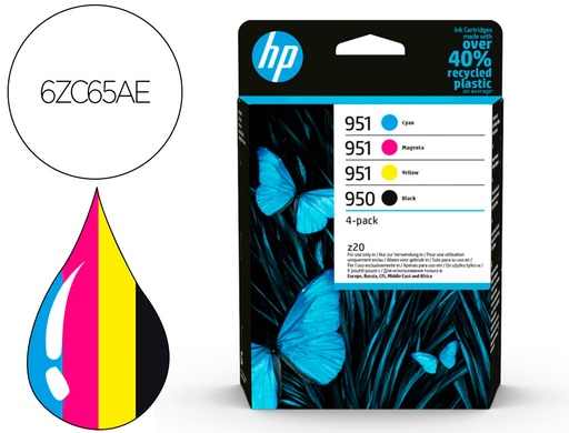 [2162372] HP ( HEWLETT PACKARD ) - Toner 950bk/951- 6zc65ae multipack negro/ cian / magenta / amarillo (Ref. 6ZC65AE)