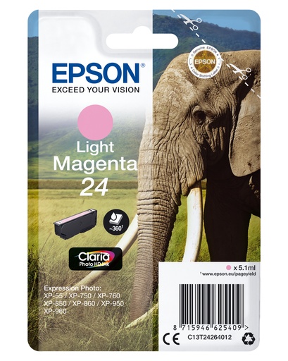 [2090514] EPSON - cartucho inkjet magenta claro CLARIA PHOTO 24 360P XP-55/7XX/8XX/9XX (Ref.C13T24264012)