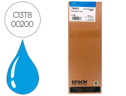 [2160929] EPSON - Ink-jet singlepack cian t800200 ultrachrome pro 700ml (Ref. C13T800200)