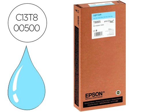 [2160933] EPSON - Ink-jet singlepack light cian t800500 ultrachrome pro 700ml (Ref. C13T800500)