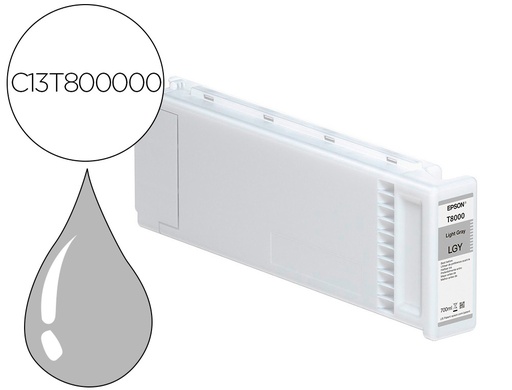 [2160934] EPSON - Ink-jet singlepack light gray t800000 ultrachrome pro 700ml (Ref. C13T800000)
