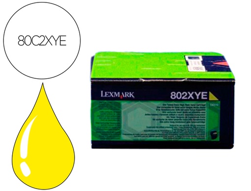 [2162447] LEXMARK - Toner laser 80c2xye amarillo 4000 paginas (Ref. 80C2XYE)