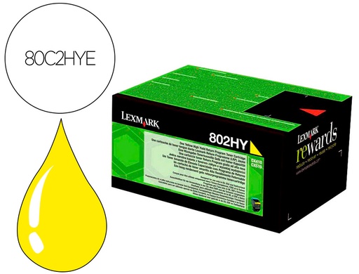 [2162425] LEXMARK - Toner laser 80c2hye amarillo 3000 paginas (Ref. 80C2HYE)