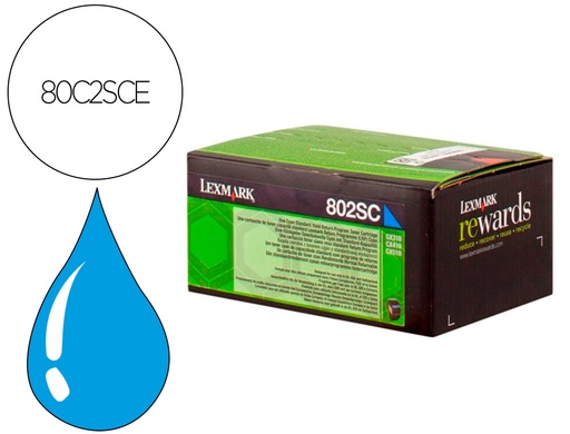 [2162459] LEXMARK - Toner laser 80c2sce cian 2000 paginas (Ref. 80C2SCE)