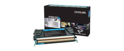 [1409336] LEXMARK - Toner Laser ORIGINALES Cyan (Ref.X746A1CG)