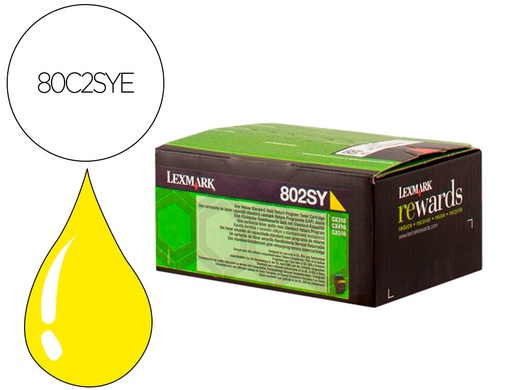 [2162460] LEXMARK - Toner laser 80c2sye amarillo 2000 paginas (Ref. 80C2SYE)