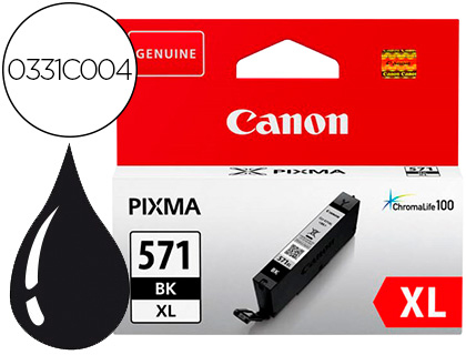 [2152579] CANON - INK-JET CLI-571XL PIXMA MG6852 / TS6050 / TS8050 NEGRO ALTA CAPACIDAD (Ref.0331C004)