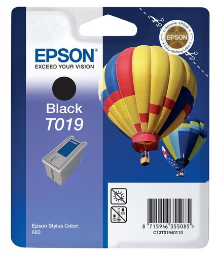 [1003308] EPSON - Cartuchos ORIGINALES Inyección de Tinta T019 Negro Blister (Ref.C13T01940120)