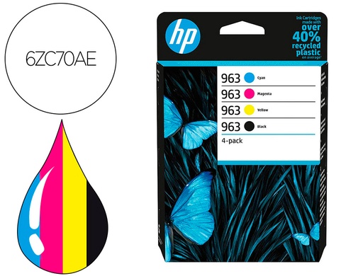 [2162374] HP ( HEWLETT PACKARD ) - Toner laser 963-6zc70ae multipack negro / cian / magenta / amarillo (Ref. 6ZC70AE)