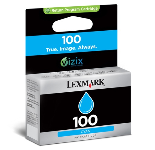 [2057675] LEXMARK - Cartuchos ORIGINALES Inyección De Tinta 100 BC BL CIAN CAPACIDAD 200 PAG (Ref.014N0900B)