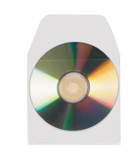 3L OFFICE - FUNDA CD/DVD 3L PP 127x127 ADHESIVAS BOLSA DE 10 (Ref.6832-10)