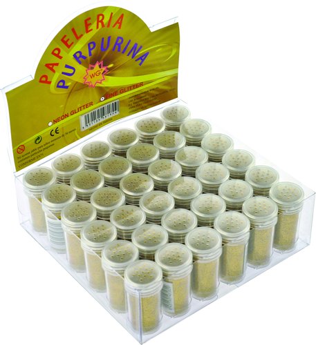 ABACO - PURPURINA (bote) ORO EXPOSITOR de 36 (Ref.402/48180)