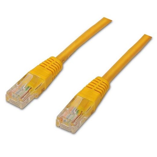 AISENS - CABLE DE RED LATIGUILLO RJ45 CAT.6 UTP AWG24, AMARILLO, 0.5M (Ref.A135-0253)