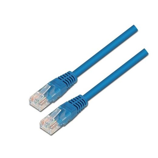 AISENS - CABLE DE RED LATIGUILLO RJ45 CAT.6 UTP AWG24, AZUL, 0.5M (Ref.A135-0241)