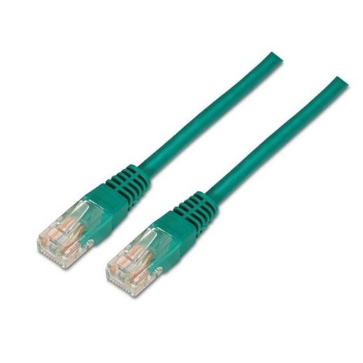 AISENS - CABLE DE RED LATIGUILLO RJ45 CAT.6 UTP AWG24, VERDE, 1.0M (Ref.A135-0246)