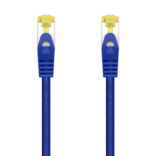 AISENS - CABLE DE RED LATIGUILLO RJ45 LSZH CAT.7 600 MHZ S/FTP PIMF AWG26, AZUL, 25CM (Ref.A146-0476)