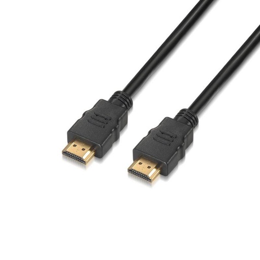 AISENS - CABLE HDMI V2.0 PREMIUM ALTA VELOCIDAD HEC 4K@60HZ 18GBPS A/M - A/M NEGRO 1,0M (Ref.A120-0119)