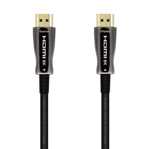 AISENS - CABLE HDMI V2.1 AOC ULTRA ALTA VELOCIDAD / HEC 8K@60HZ 4K@120HZ 4:4:4 48GBPS, A/M-A/M, NEGR (Ref.A153-0515)