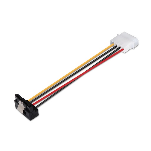 AISENS - CABLE SATA ALIM ACODADO CON ANCLAJES, MOLEX 4PIN/M-SATA/H, 16CM (Ref.A131-0163)